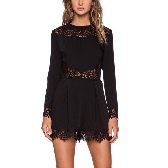 Zimmermann Black Playsuit Romper Evening Summer Size 1 Small